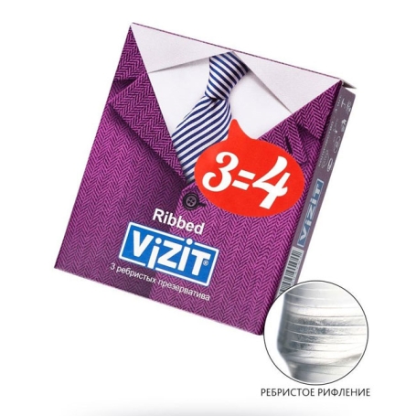 Презервативы VIZIT Ribbed (ребристые)